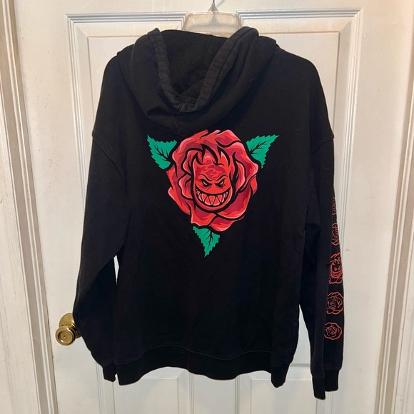 THE END Long Sleeve Rose Spitfire Demon Pullover Hoodie Sweatshirt. Sz XL. - Picture 1 of 7